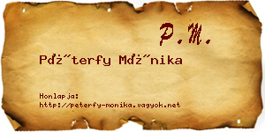 Péterfy Mónika névjegykártya