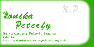 monika peterfy business card