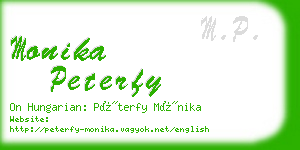 monika peterfy business card